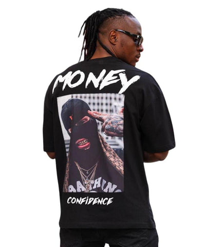 MEN BLACK MONEY CONFIDENCE TSHIRT