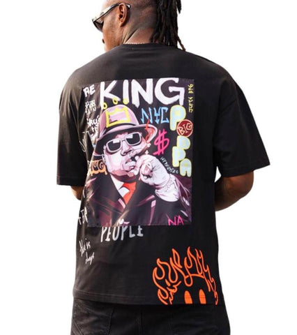 MEN BLACK KING BIG TSHIRT