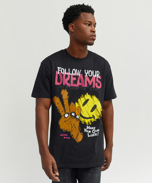 Men Reason Brand Follow Your Dreams Tee