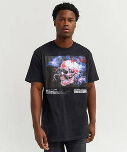 Men Reason Brand Painted Skull Embroidery Tee