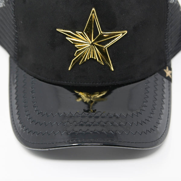 Men black star logo Trucker Hat
