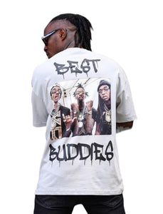 MEN WHITE BEST BUDDIES MIGOS TSHIRT