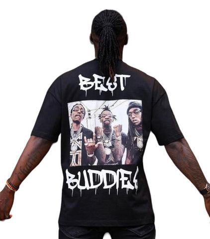 MEN BLACK BEST BUDDIES MIGOS TSHIRT