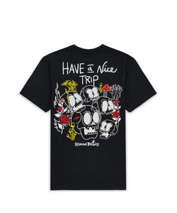 Men Black Reason Brand Nice Trip Pocket Tee