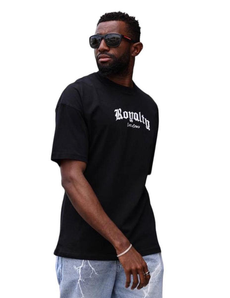 Men Black OUTSIDE ROYALTY Tshirt