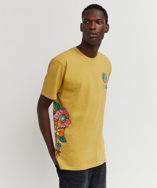 Men Khaki Reason Brand Vibes Tee