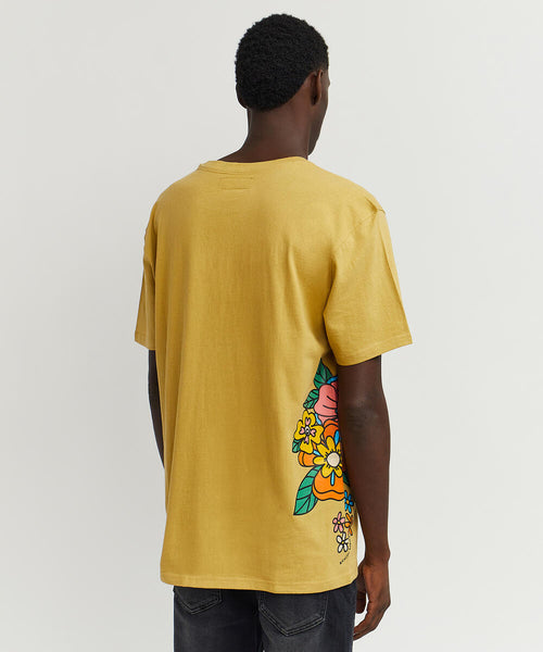 Men Khaki Reason Brand Vibes Tee