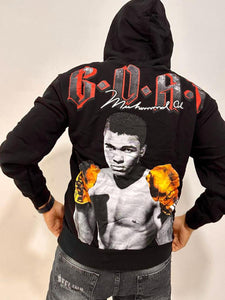 MEN BLACK GOLDEN MUHAMMED ALI HOODIE