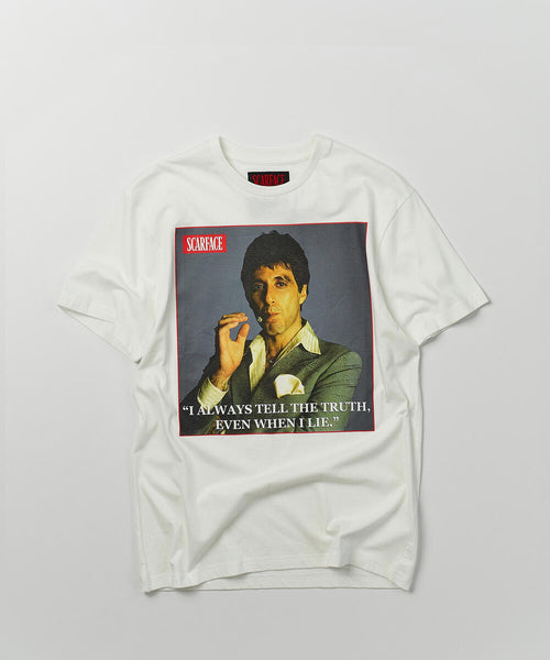 Men White Reason Brand Scarface Truth Tee