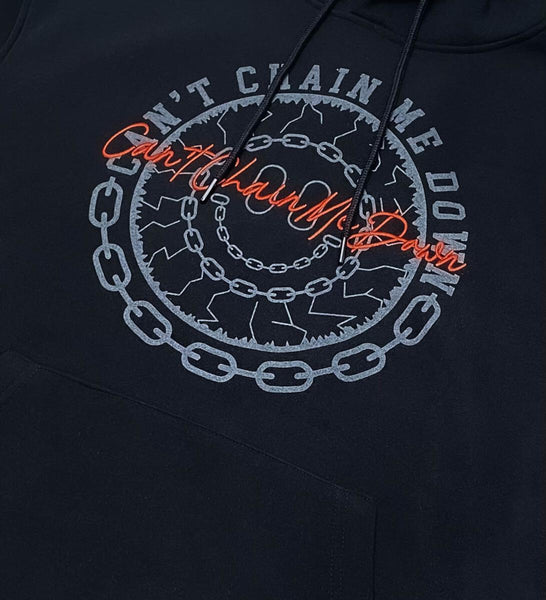 Men Black Can't Chain Me Down Hoodie