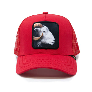 Men/ Women Red GOAT Trucker Hat