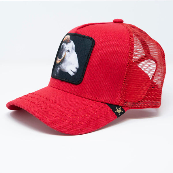 Men/ Women Red GOAT Trucker Hat