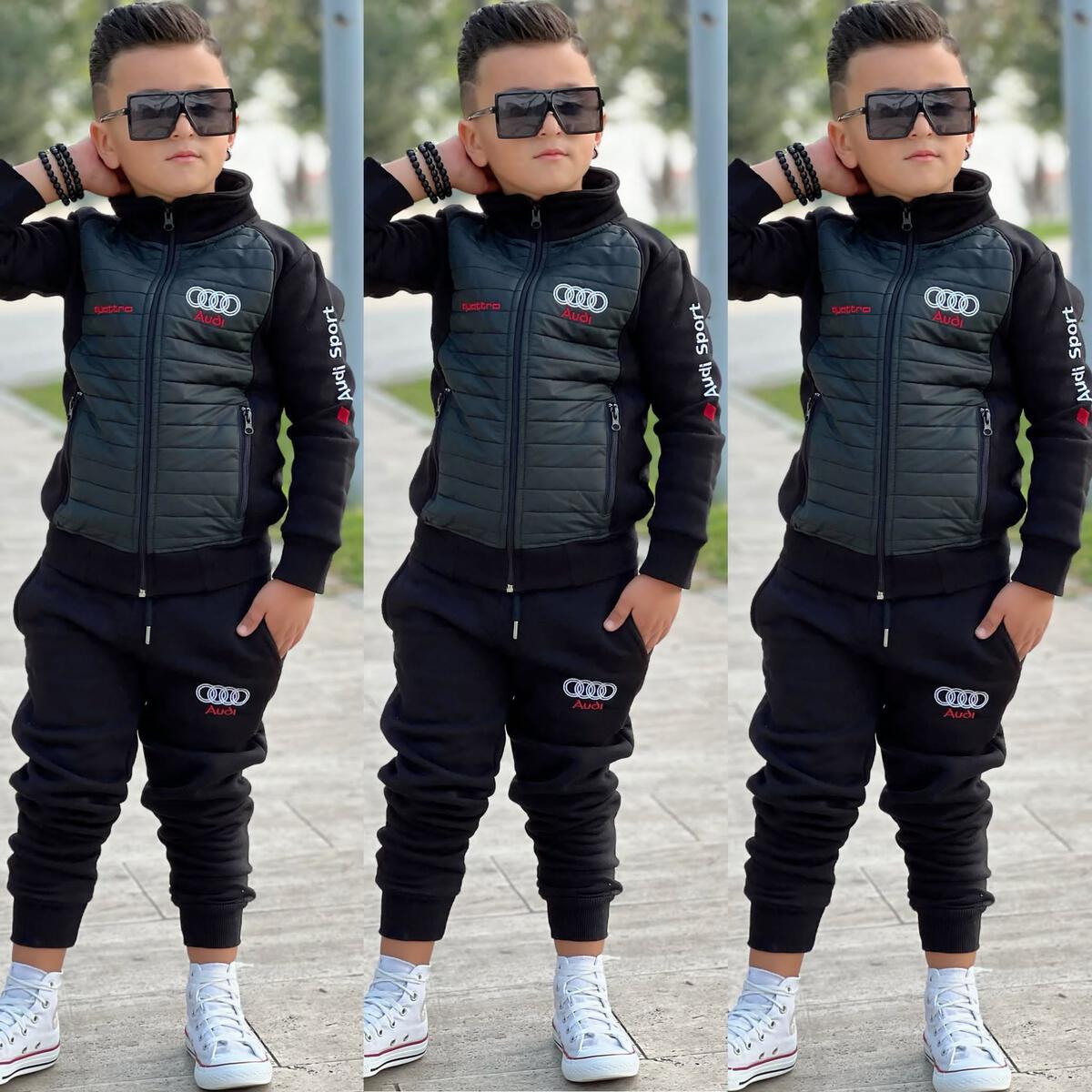 KIDS BLACK AUDI 2 PCS SET