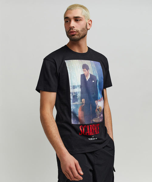 Men Black Reason Brand Scarface Tony Stand Tee