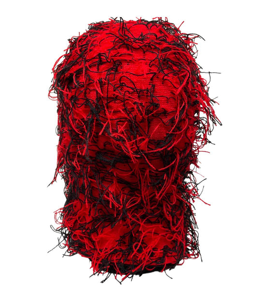 Men/ Women Red/ Black Fur Shiesty Face Mask