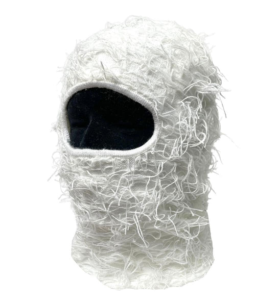 Men/ Women White Fur Shiesty Face Mask