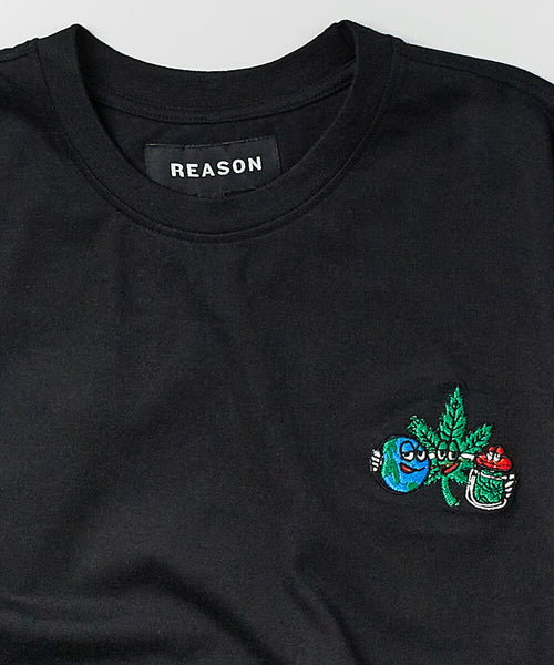 Men Black Reason Brand Don't Panic Tee