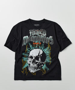 Men Black Reason Brand Faded Memories Tour Tee - Oversized