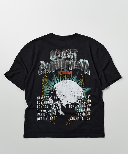 Men Black Reason Brand Faded Memories Tour Tee - Oversized