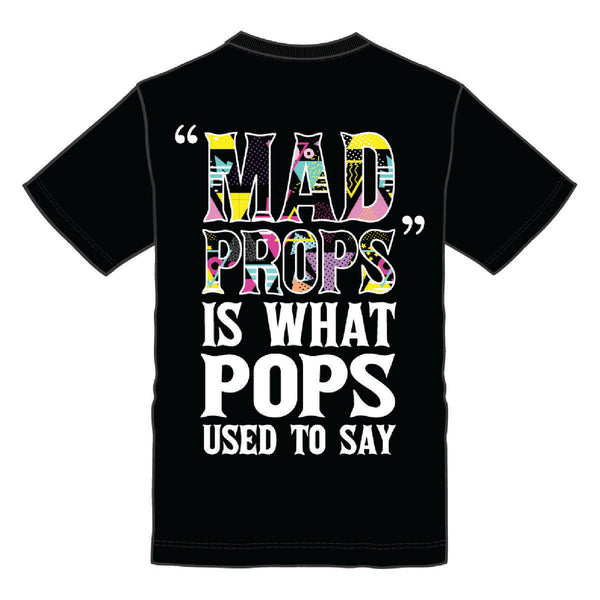 MEN BLACK MAD PROPS GRAPHIC TEE