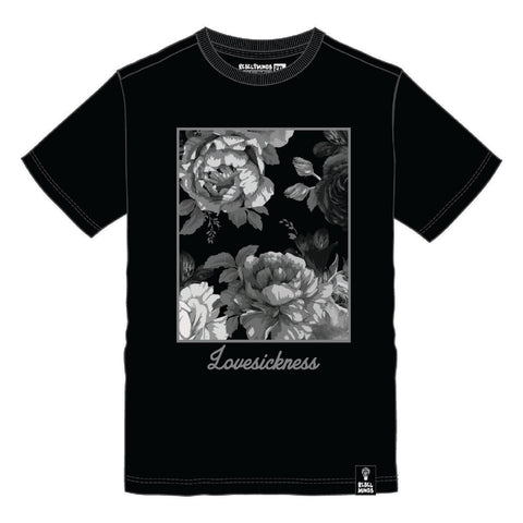 MEN BLACK BIG & TALL VINTAGE ROSE TEE