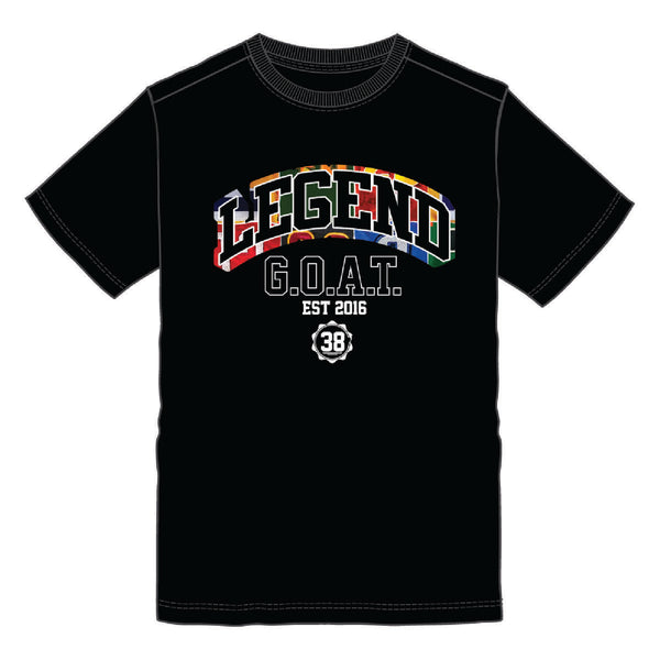 MEN BLACK BIG & TALL LEGEND COLLAGE GRAPHIC TEE