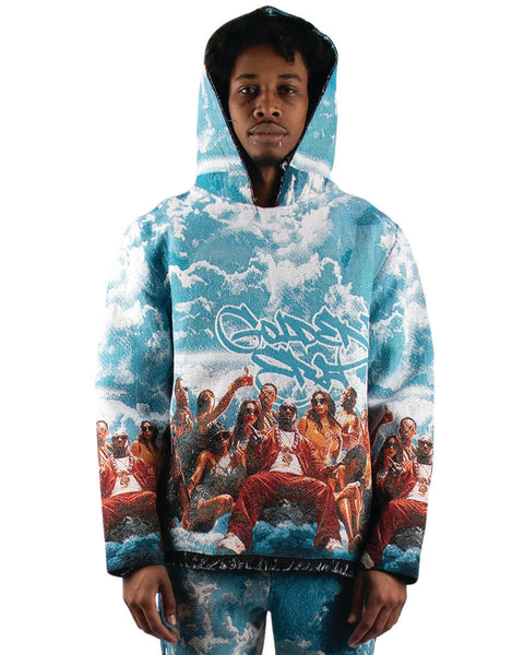 MEN'S LT BLUE GOLDEN ERA HEAVY TAPESTRY HOODIE