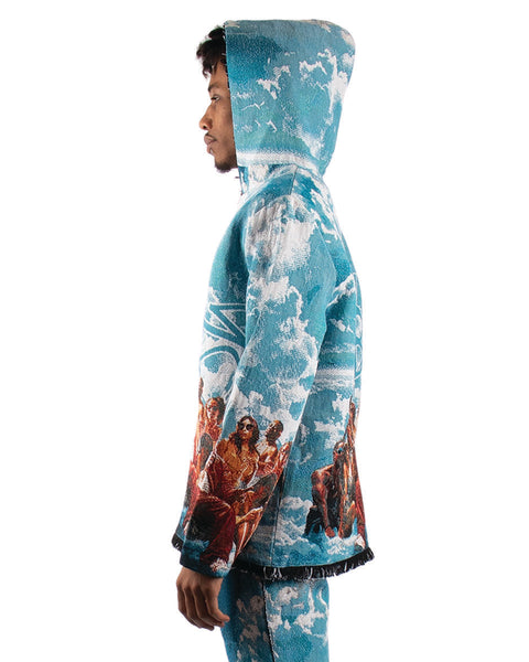 MEN'S LT BLUE GOLDEN ERA HEAVY TAPESTRY HOODIE