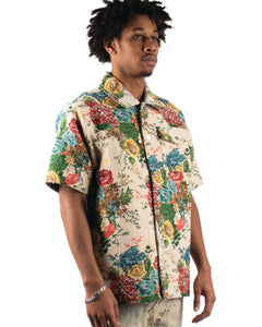 MEN'S MULTI COLOR MAJESTIK HEAVY WEIGHT FLORAL TAPESTRY SHIRTS