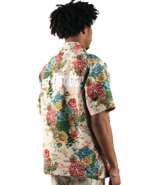 MEN'S MULTI COLOR MAJESTIK HEAVY WEIGHT FLORAL TAPESTRY SHIRTS