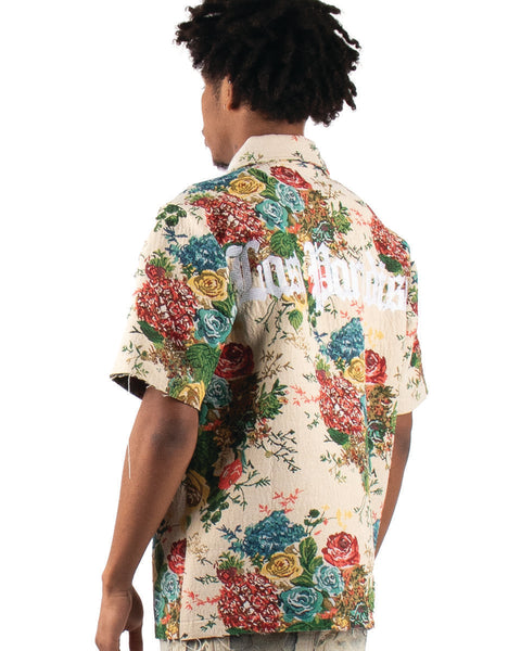 MEN'S MULTI COLOR MAJESTIK HEAVY WEIGHT FLORAL TAPESTRY SHIRTS