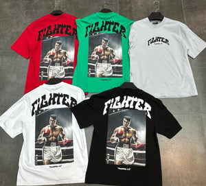 Men Black Ali The Fighter Tshirt