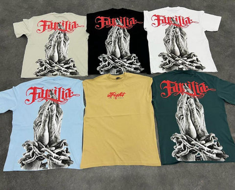 Men White Familia Tshirt