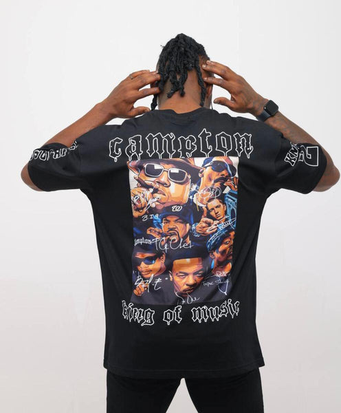 Men Black Compton Tshirt