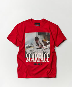 Men Red Reason Brand Scarface Money Tee