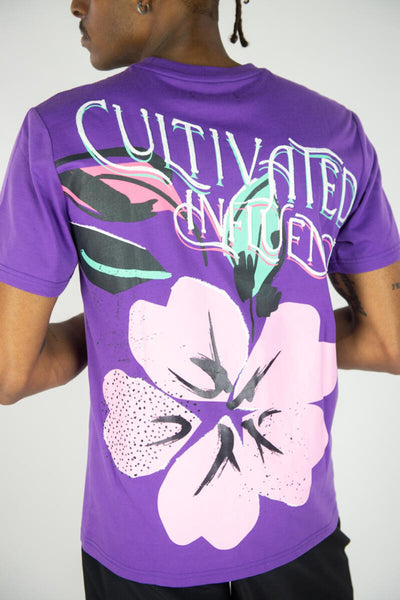 MEN BLACK/ PURPLE CULTIVATED INFLUENCE TEE