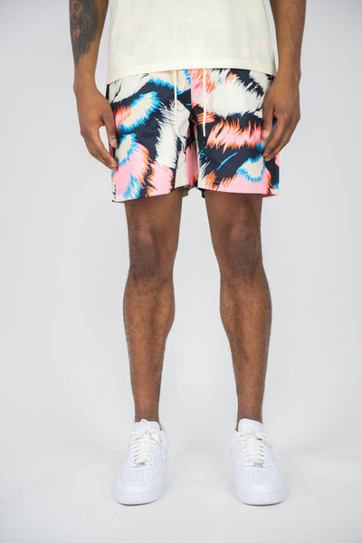 MEN NATURAL/ PINK TIGER BOARD SHORTS