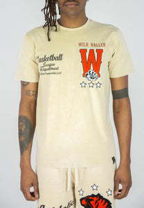 MEN NUDE BIG & TALL ACID WASHED WILD BALLER TEE