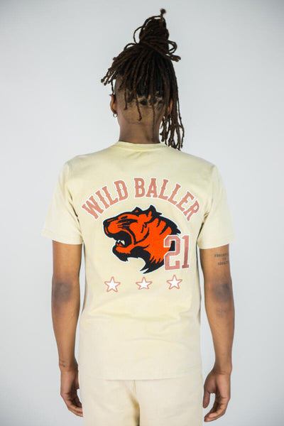 MEN NUDE ACID WASHED WILD BALLER TEE