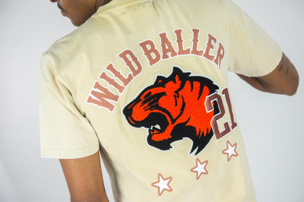 MEN NUDE ACID WASHED WILD BALLER TEE