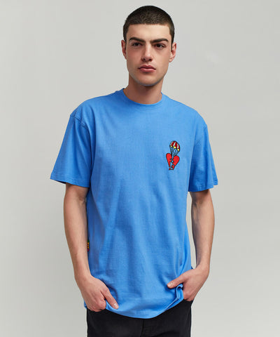 Men Blue Reason Brand Heart Broken Tee