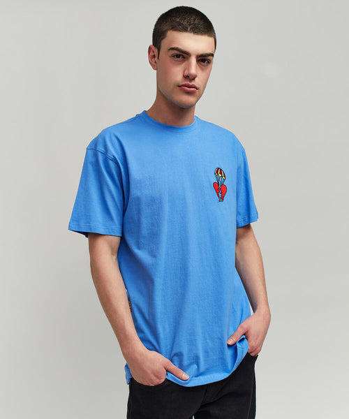 Men Blue Reason Brand Heart Broken Tee