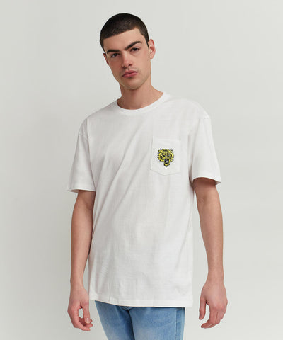 Men White Reason Brand Pave Your Own Path Pocket Tee