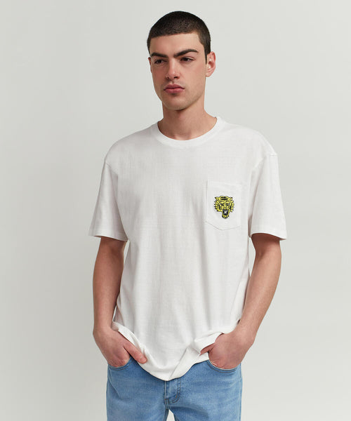 Men White Reason Brand Pave Your Own Path Pocket Tee