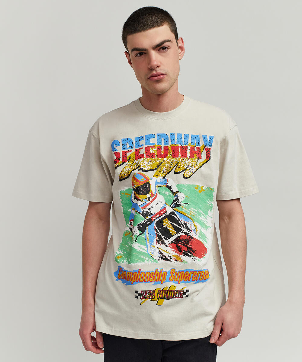 Men Khaki Reason Brand Supercross Tee