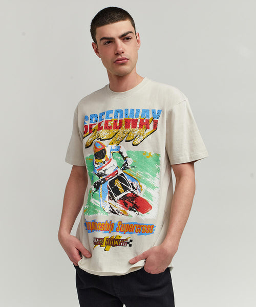 Men Khaki Reason Brand Supercross Tee