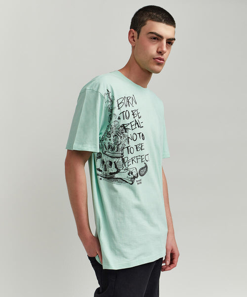 Men Teal Reason Brand Luca Tee