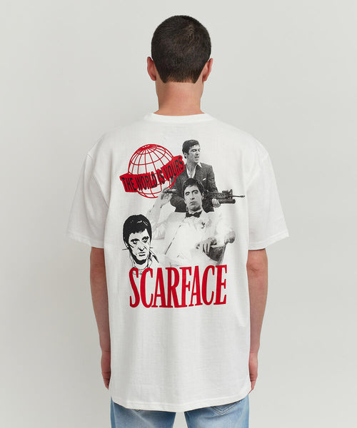 Men White Reason Brand Scarface Chest Print Tee