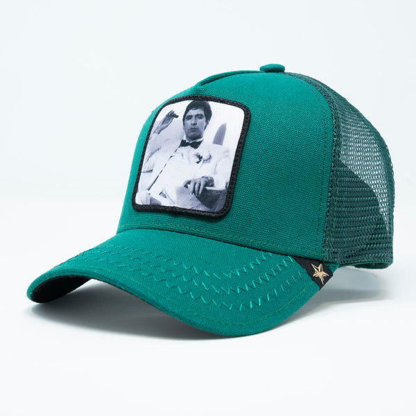 Scarface Green Gold Star Trucker hat