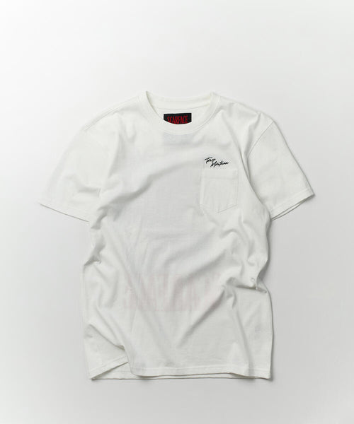 Men White Reason Brand Scarface Pocket Tee